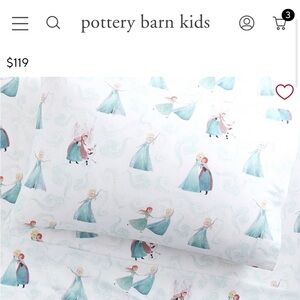 Pottery Barn Frozen Sheets size Full